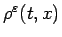 $\rho^\varepsilon (t,x)$