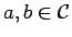 $a,b\in\mathcal{C}$