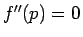 $f''(p)=0$