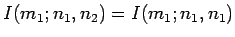 $I(m_1;n_1,n_2)=I(m_1;n_1,n_1)$