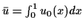 $\bar{u}=\int_0^1 u_0(x)dx$