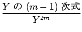 $\displaystyle {\frac{{\mbox{$Y$  $(m-1)$ }}}{{Y^{2m}}}}$