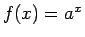 $f(x)=a^x$