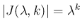 $\vert J(\lambda,k)\vert=\lambda^k$