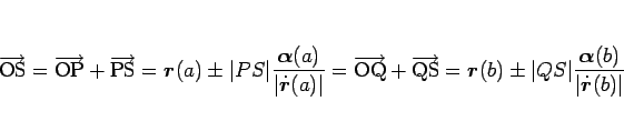 \begin{displaymath}
\overrightarrow{\mbox{\rm OS}}
=\overrightarrow{\mbox{\rm ...
...{\boldmath$\alpha$}(b)}{\vert\dot{\mbox{\boldmath$r$}}(b)\vert}\end{displaymath}