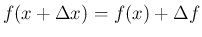 $f(x+\Delta x) = f(x)+\Delta f$