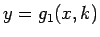 $y=g_1(x,k)$