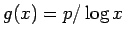 $g(x)=p/\log x$