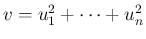 $v=u_1^2+\cdots+u_n^2$