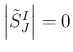 $\left\vert\tilde{S}^{I}_{J}\right\vert=0$