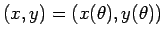 $(x,y)=(x(\theta),y(\theta))$