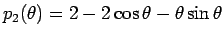 $p_2(\theta)=2-2\cos\theta-\theta\sin\theta$