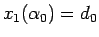 $x_1(\alpha_0)=d_0$