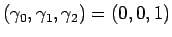 $(\gamma_0,\gamma_1,\gamma_2)=(0,0,1)$