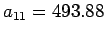 $a_{11}=493.88$