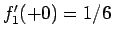 $f_1'(+0)=1/6$