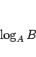 \begin{displaymath}
\log_A B
\end{displaymath}