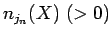 $n_{j_n}(X) (>0)$