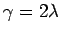 $\gamma=2\lambda$