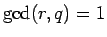 $\gcd(r,q)=1$