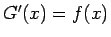 $G'(x)=f(x)$