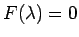 $F(\lambda)=0$