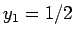 $y_1=1/2$