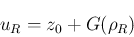 \begin{displaymath}
u_R = z_0 + G(\rho_R)
\end{displaymath}