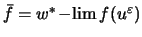 $\bar{f}=w^\ast\!-\!\lim f(u^\varepsilon )$