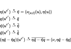 \begin{eqnarray*}
&& \eta(u^{\varepsilon '})\stackrel{\ast}{\rightharpoonup}\ba...
...hat{q}-\hat{\eta}q}
=\langle\nu,\eta\hat{q}-\hat{\eta}q\rangle
\end{eqnarray*}