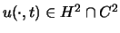 $u(\cdot,t)\in H^2\cap C^2$