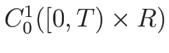 $C_0^1([0,T)\times R)$