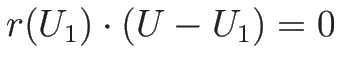 $r(U_1)\cdot (U-U_1)=0$