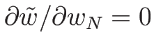 $\partial\tilde{w}/\partial w_N=0$