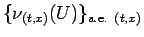 $\{\nu_{(t,x)}(U)\}_{\mathrm{a.e.} (t,x)}$