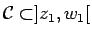 $\mathcal{C}\subset ]z_1,w_1[$