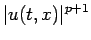 $\displaystyle \vert u(t,x)\vert^{p+1}$