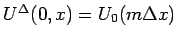 $U^\Delta(0,x)=U_0(m\Delta x)$