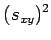 $\displaystyle (s_{xy})^2$