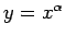 $y=x^\alpha$