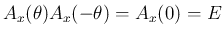 $A_x(\theta)A_x(-\theta)=A_x(0)=E$