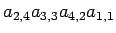 $a_{2,4}a_{3,3}a_{4,2}a_{1,1}$