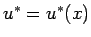 $u^\ast=u^\ast(x)$