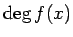 $\deg f(x)$