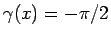 $\gamma(x)=-\pi/2$