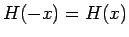 $H(-x) = H(x)$