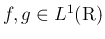 $f,g\in L^1(\mbox{\boldmath R})$