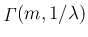 $\mathop{\mathit{\Gamma}}(m,1/\lambda)$