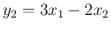 $y_2=3x_1-2x_2$