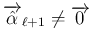 $\overrightarrow{\hat{\alpha}}_{\ell+1}\neq\overrightarrow{0}$